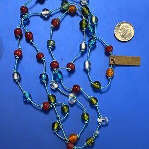 Marc Jacobs multicolored glass bead necklace.